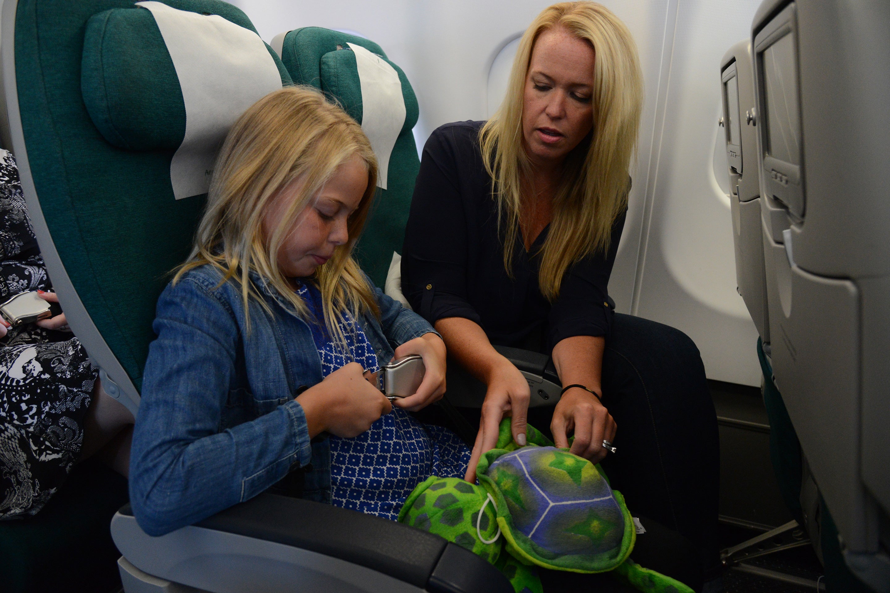 In-flight, onboard the aircraft