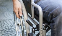 Man sitting in a wheelchair
