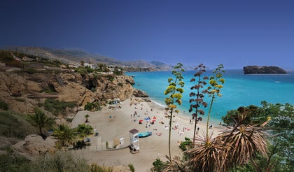 Mediterranean beach scene