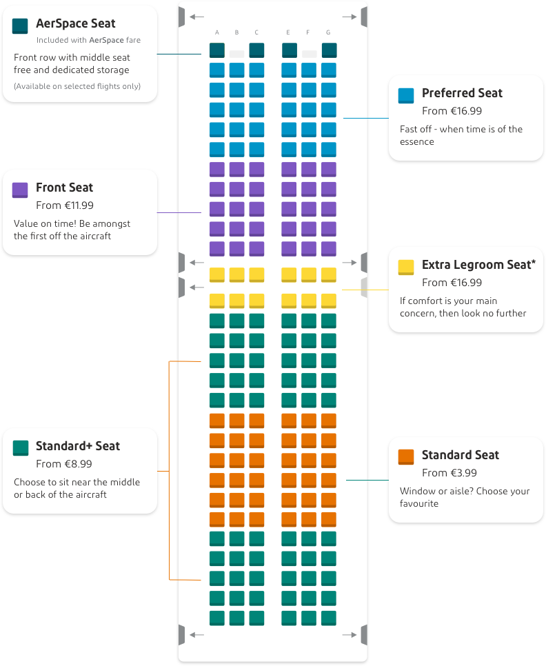 Seat Options Within Europe Aer Lingus