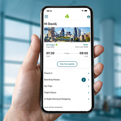Download the Aer Lingus app