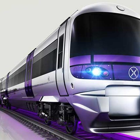 Hawk Express Train Heathrow Express train in transit