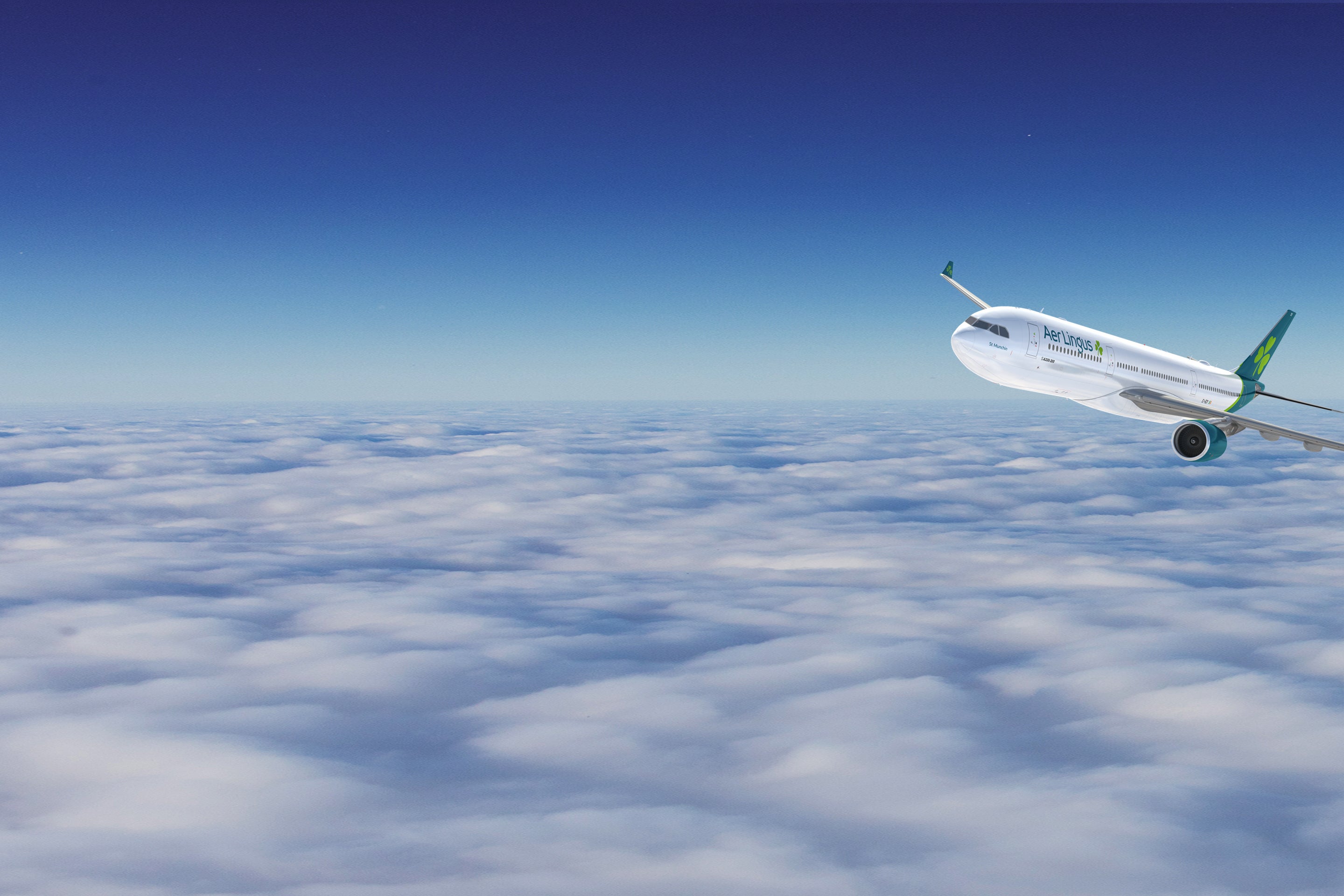 Airbus A330 in flight against a blue sky