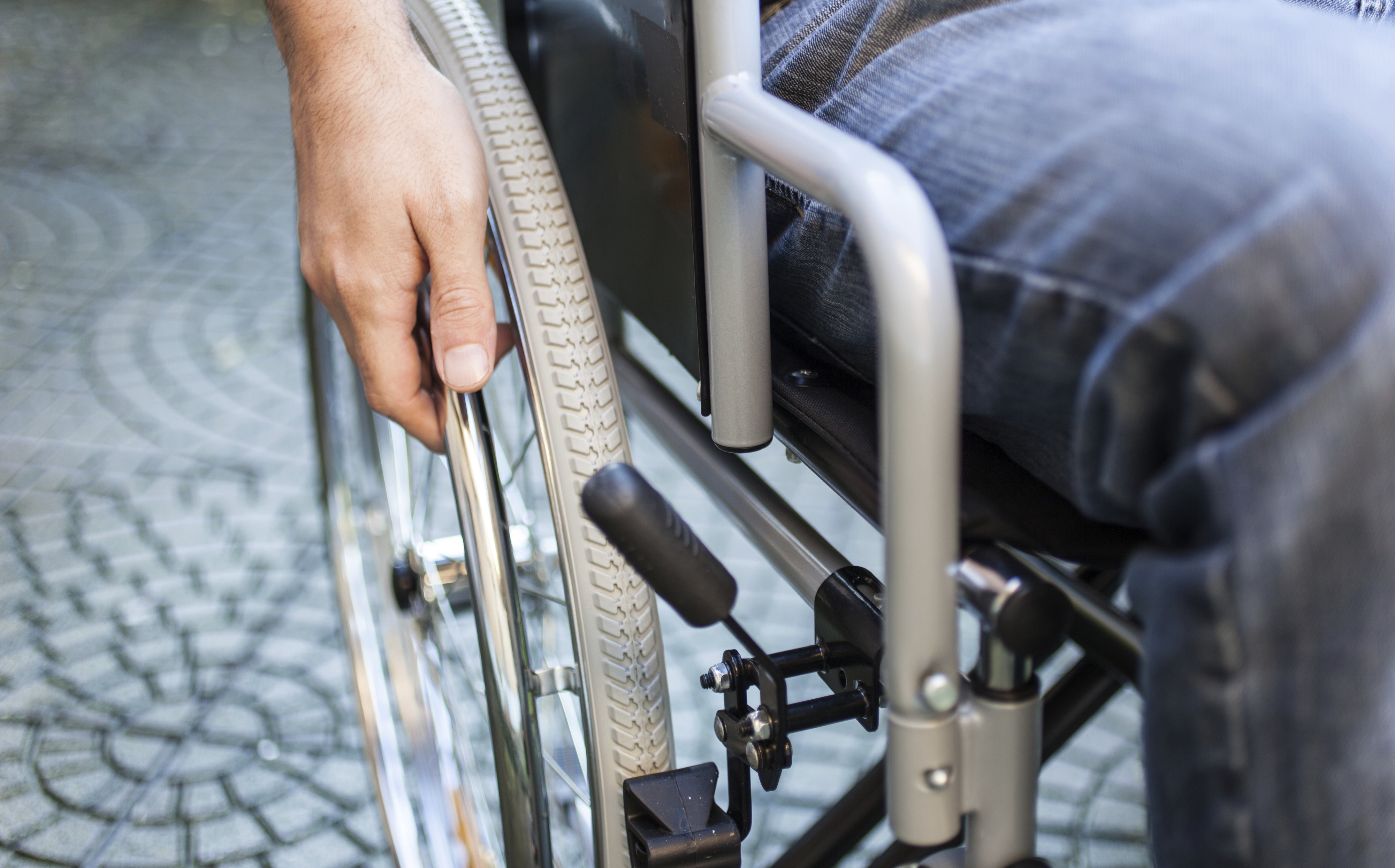 Man sitting in a wheelchair